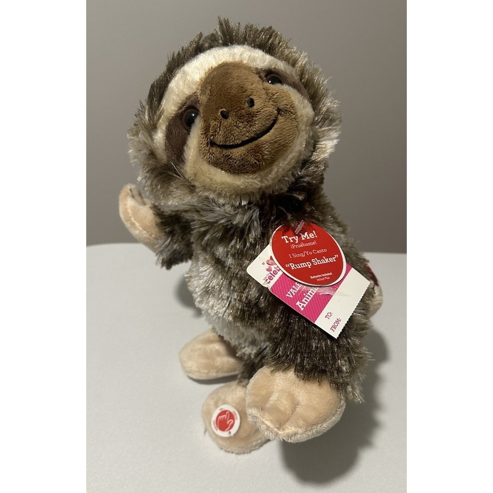Valentines‎ Day Animated Singing Plush Sloth Stuffed Animal Rump Shaker Song